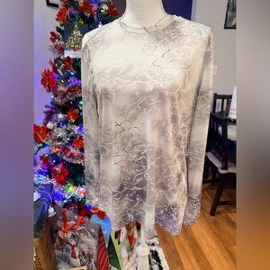 Elegant Cream Long Sleeve Women's Top